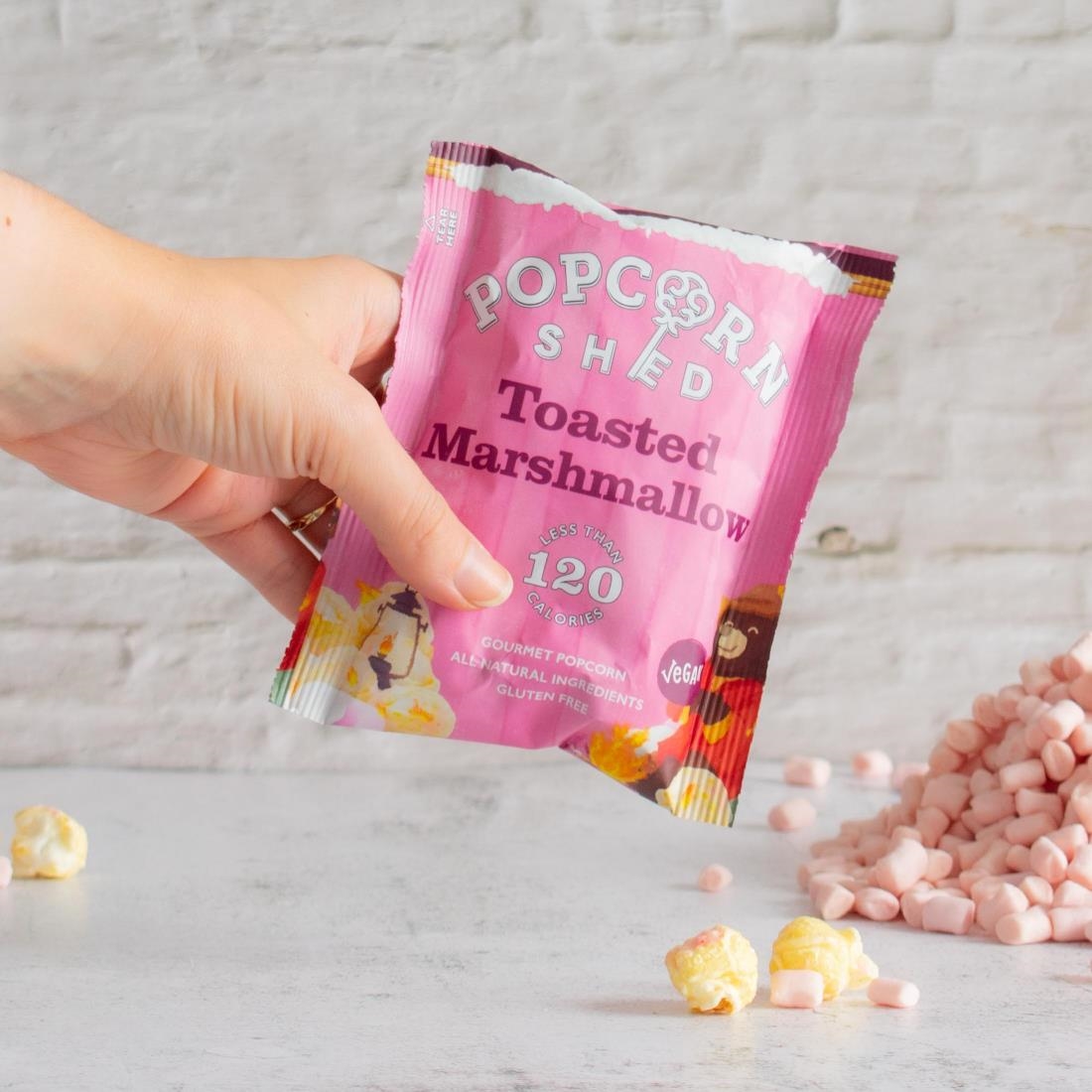 Popcorn Shed Toasted Marshmallow Popcorn Snack Pack 24g (16 Pack) - Image 4