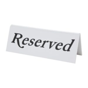 Beaumont Plastic Reserved Signs (Pack of 10)