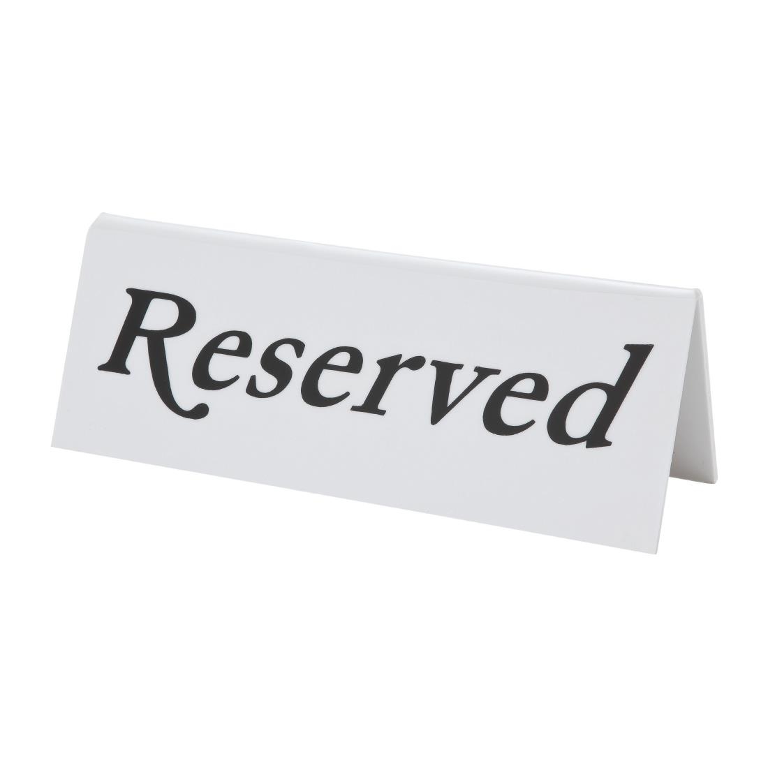 Beaumont Plastic Reserved Signs (Pack of 10)