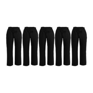 Whites Vegas Chef Trousers Polycotton Black L (5 Pack)