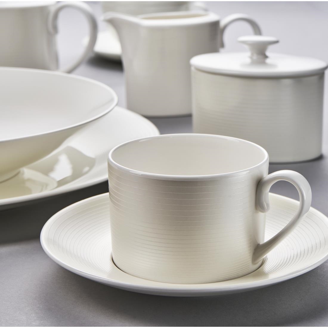 William Edwards Spiro Teacups White 200ml (12 Pack) - Image 2