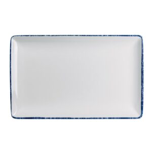Steelite Blue Dapple Rectangle Trays 305 x 191mm (12 Pack)
