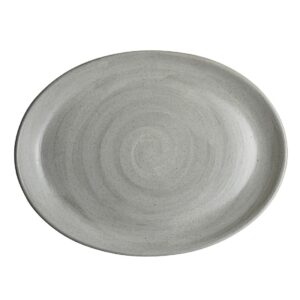 Maham Studio Carnaby Oval Plates Dove 202x 152mm (24 Pack)