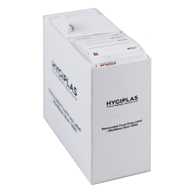 Hygiplas Removable Food Prep Labels 35x35mm (1000 Pack) - Image 4