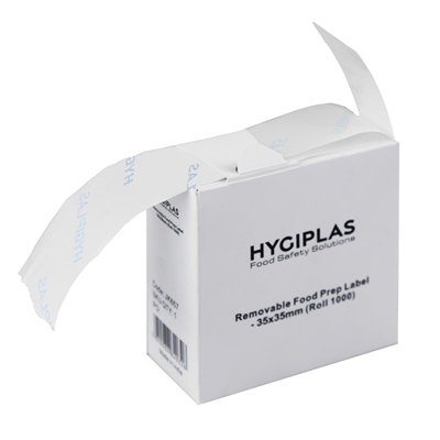Hygiplas Removable Food Prep Labels 35x35mm (1000 Pack) - Image 5