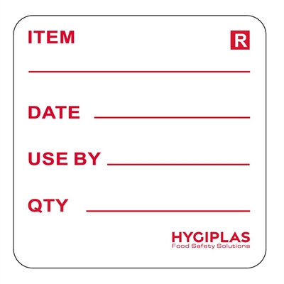 Hygiplas Removable Food Prep Labels 35x35mm (1000 Pack)