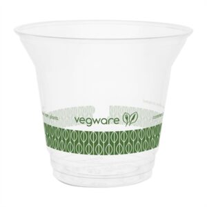 Vegware Slim Cold Cups Green Band PLA 96-Series 256ml (1000 Pack)