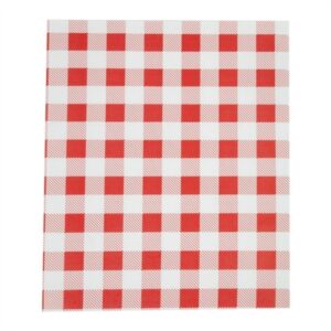 Greaseproof Paper Sheets Red Gingham 310 x 380mm (200 Pack)