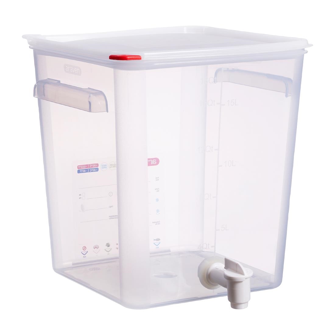 Araven Sauce Dispenser with Tap 18Ltr