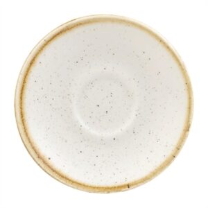 Churchill Stonecast Espresso Saucers Barley White 118mm (12 Pack)