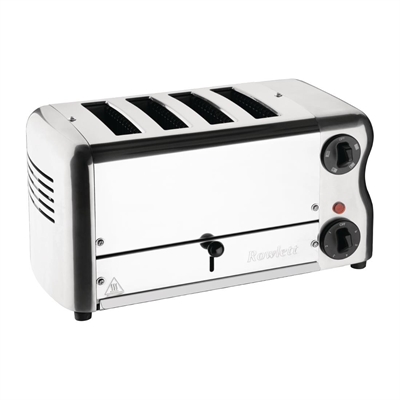Rowlett Esprit 4 Slot Toaster Chrome with Duraheat Elements & Sandwich Cage