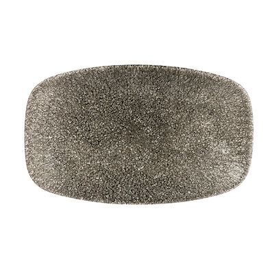 Churchill Studio Prints Raku Rectangular Plates Quartz Black 200mm (12 Pack)