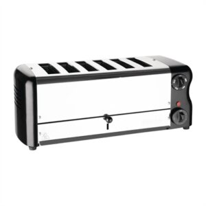 Rowlett Esprit 6 Slot Toaster Jet Black with Duraheat Elements & Sandwich Cage