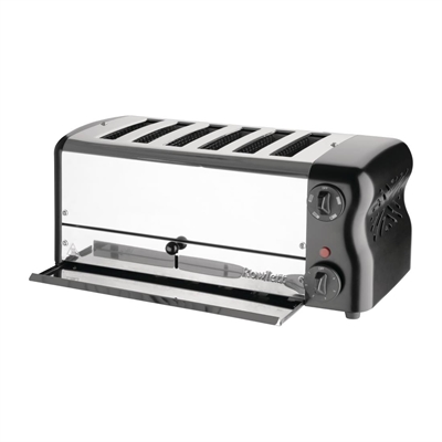 Rowlett Esprit 6 Slot Toaster Jet Black with Duraheat Elements & Sandwich Cage - Image 7
