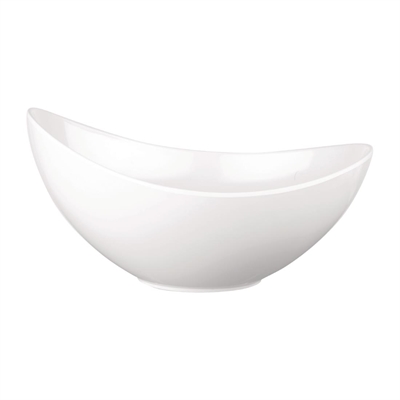 Churchill Melamine Tilted Buffet Bowls White 250x195mm (4 Pack) - Image 2