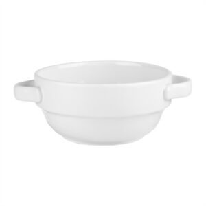 Churchill Profile Handled Stacking Bowls White 115mm (6 Pack)