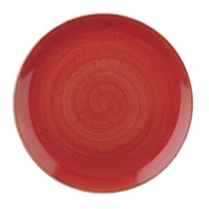 Churchill Stonecast Evolve Coupe Plates Berry Red 324mm (6 Pack)