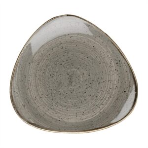 Churchill Stonecast Lotus Plates Peppercorn Grey 245mm (12 Pack)
