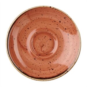 Churchill Stonecast Espresso Saucers Spiced Orange 118mm (12 Pack)