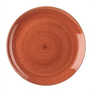 Churchill Stonecast Evolve Coupe Plates Spiced Orange 324mm (6 Pack)