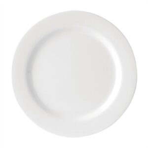 Utopia Melamine Wide Rimmed Plates White 230mm (6 Pack)