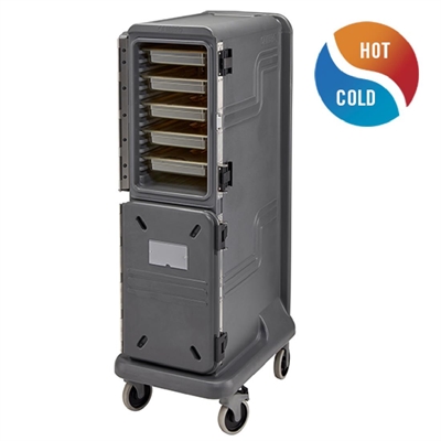 Cambro Ultra Pro Tall Two Door Hot and Cold Food Cart Blue - Image 4