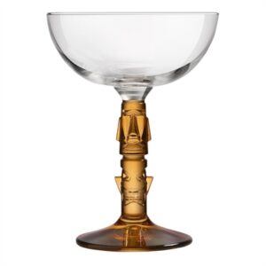 Onis Tiki Coupe Amber Stem Glasses 250ml (6 Pack)