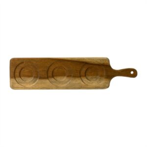 Dudson Acacia Wood Rectangular Handled Boards 120x469mm (4 Pack)