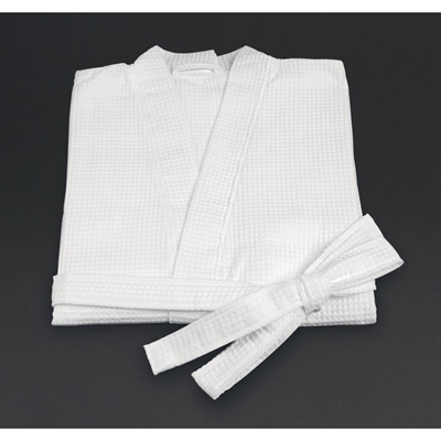 Mitre Essentials Honeycomb Bathrobe White XL - Image 3