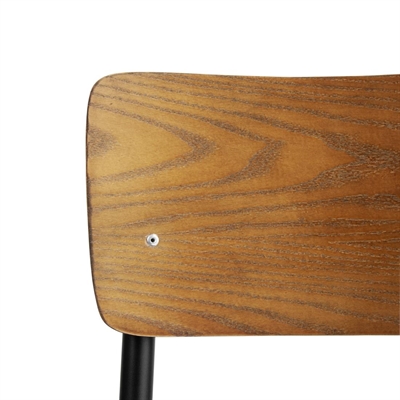 Bolero Cantina Side Chairs with Dark Wooden Seat Pad (4 Pack) - Image 4