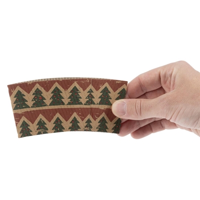 Fiesta Recyclable Christmas Cup Sleeves for 12oz Hot Cups (100 Pack) - Image 4