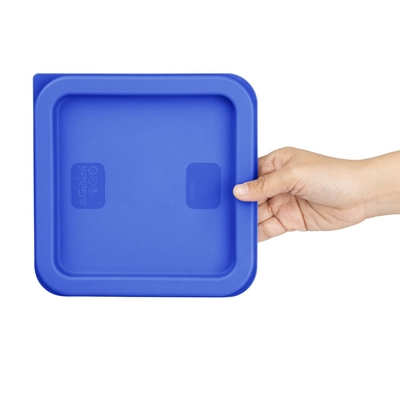 Hygiplas Square Food Storage Container Lid Blue Small - Image 4