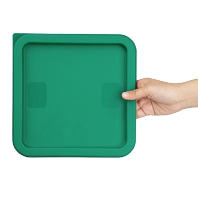 Hygiplas Square Food Storage Container Lid Green Medium - Image 4