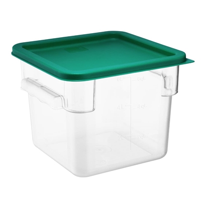 Hygiplas Square Food Storage Container Lid Green Medium - Image 5