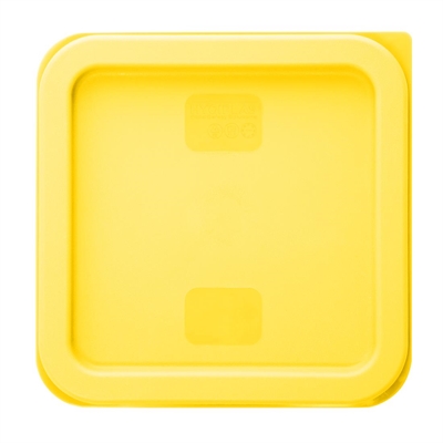 Hygiplas Square Food Storage Container Lid Yellow Small - Image 3