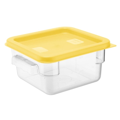 Hygiplas Square Food Storage Container Lid Yellow Small - Image 5