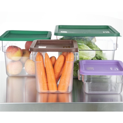 Hygiplas Square Food Storage Container Lid Yellow Small - Image 6