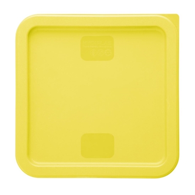Hygiplas Square Food Storage Container Lid Yellow Medium - Image 3