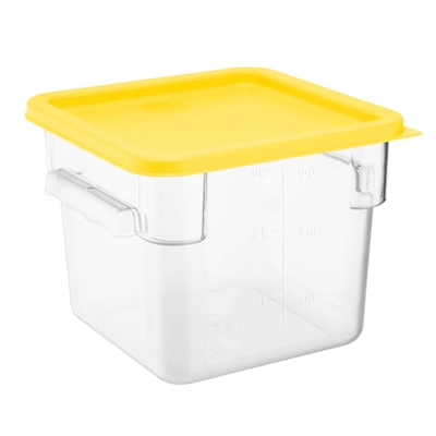 Hygiplas Square Food Storage Container Lid Yellow Medium - Image 5