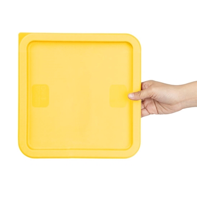 Hygiplas Square Food Storage Container Lid Yellow Large - Image 4