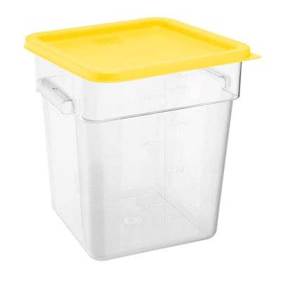 Hygiplas Square Food Storage Container Lid Yellow Large - Image 5