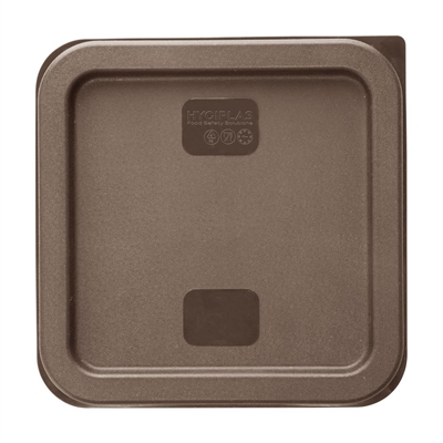 Hygiplas Square Food Storage Container Lid Brown Small - Image 3
