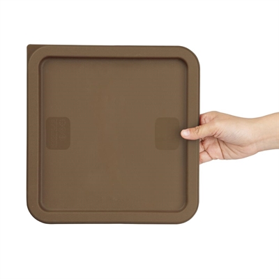 Hygiplas Square Food Storage Container Lid Brown Large - Image 4