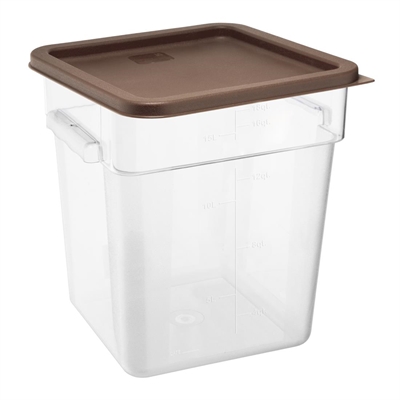 Hygiplas Square Food Storage Container Lid Brown Large - Image 5
