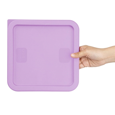 Hygiplas Square Food Storage Container Lid Purple Medium - Image 4