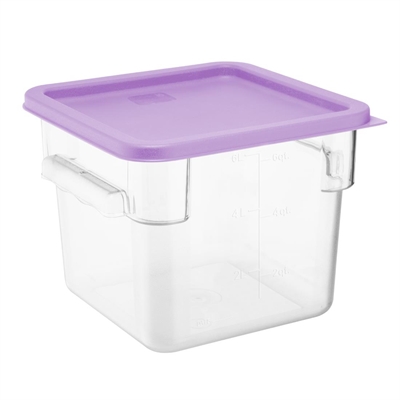 Hygiplas Square Food Storage Container Lid Purple Medium - Image 5