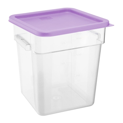 Hygiplas Square Food Storage Container Lid Purple Large - Image 5