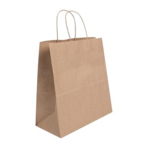 Fiesta Recyclable Twist Handle Brown Paper Bags Medium (250 Pack)