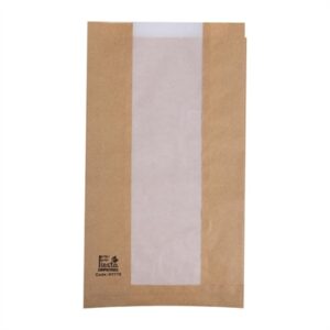 Fiesta Compostable Bread Bags with Glassine Window 320x180x40mm (Pack 1000)