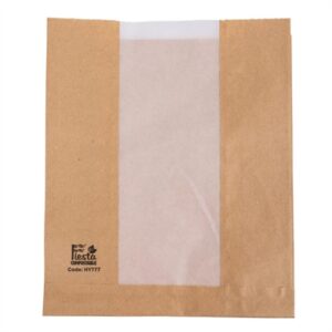 Fiesta Compostable Bread Bags with Glassine Window 266x215x88mm (Pack 1000)